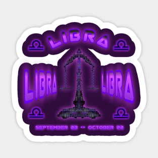 Libra 2a Eggplant Sticker